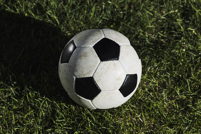 Soccer ball on grass