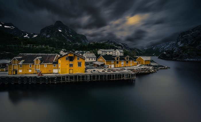 4K Nusfjord Village in Lofoten, Norway