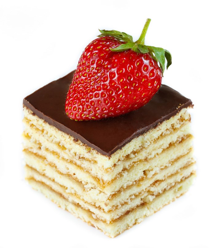 Chocolate cake with strawberry