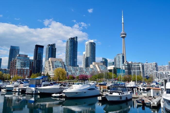 Toronto Skyline with CN Tower and Marina