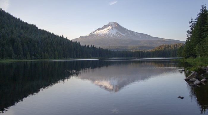 Mount Hood reflection on Trillium Lake, Oregon