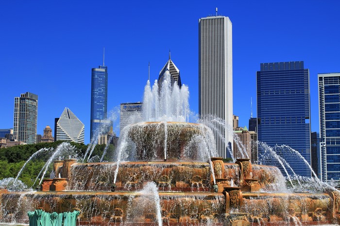 Buckingham Fountain in Grant Park, Chicago