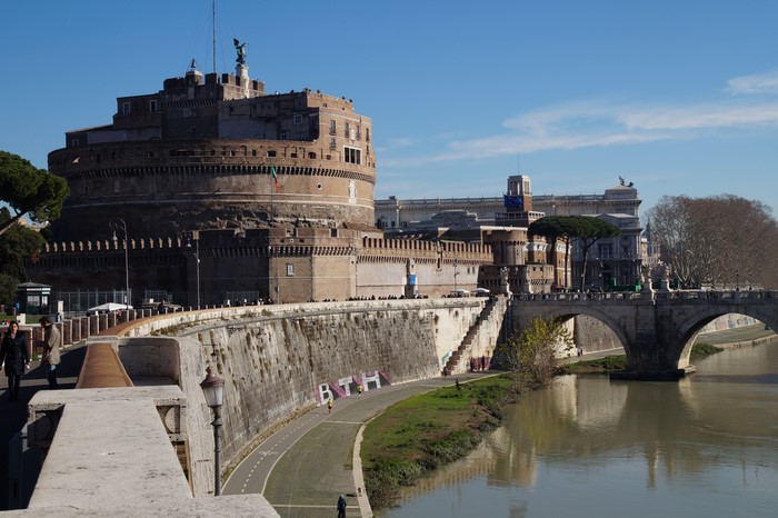 Castel Sant'Angelo and Tiber River in Rome, Italy