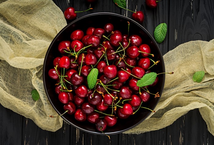 Cherries in a bowl