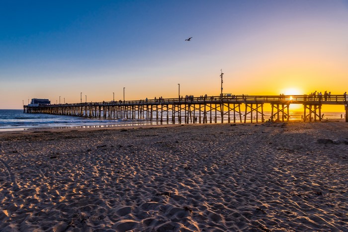 Newport Beach Pier at Sunset, USA