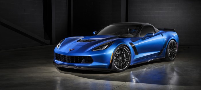 Blue Chevrolet Corvette Z06
