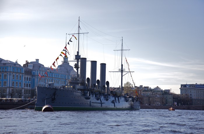 Cruiser Aurora in St. Petersburg, Russia