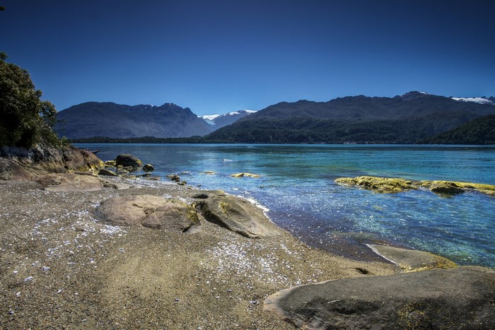 Lake and Mountains in Patagonia, Chile