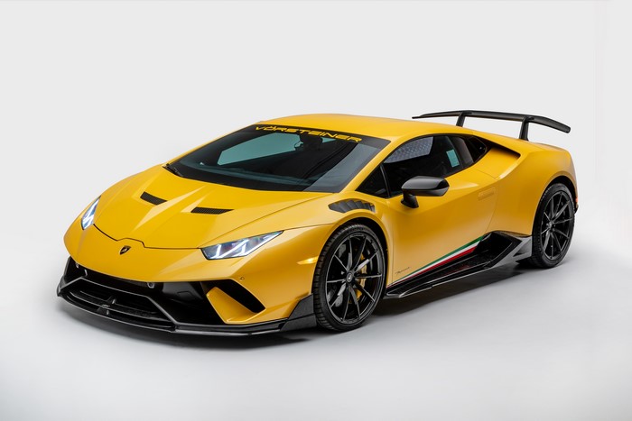 4K Lamborghini Yellow Sports Car on White