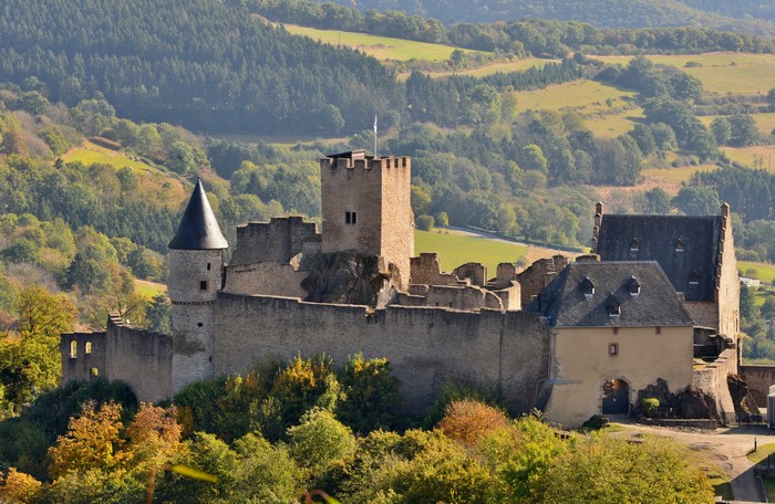 Bourscheid Castle in Luxembourg during Autumn