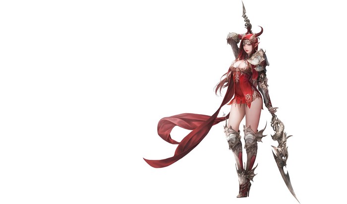 Goddess of Dragon Warrior with Spear