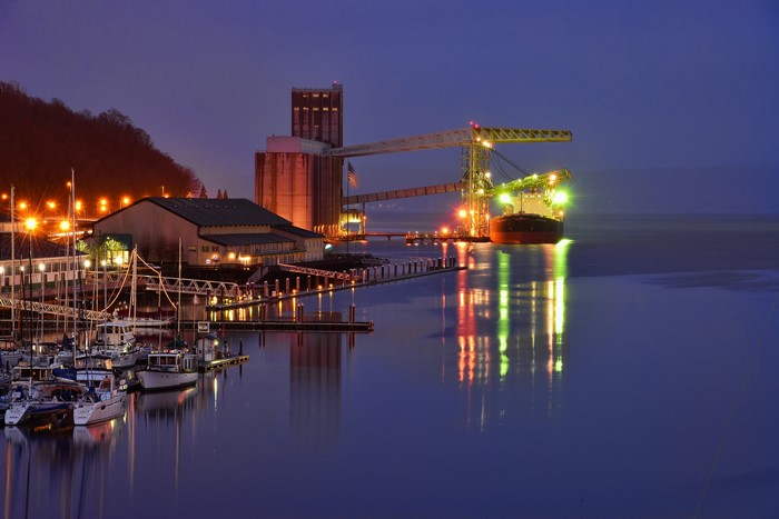 4K Tacoma Washington Marinas at Evening