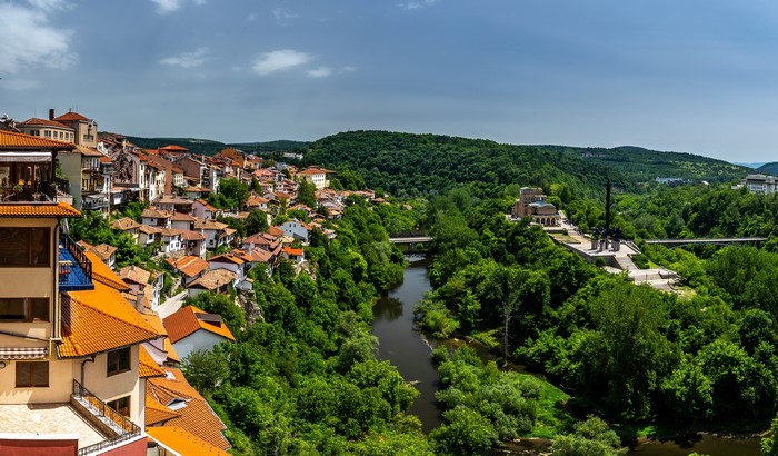 Veliko Tarnovo, Bulgaria with Yantra River