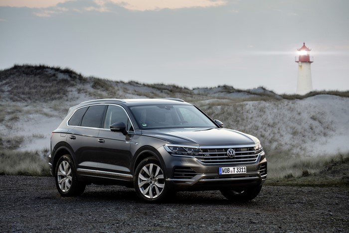 2019 Volkswagen Touareg V8 TDI on a beach