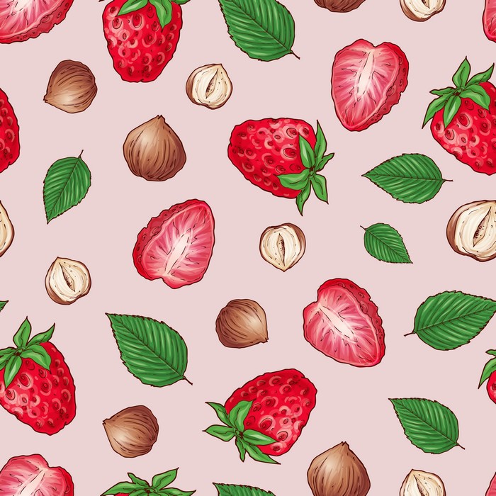 Strawberry and Hazelnut Pattern