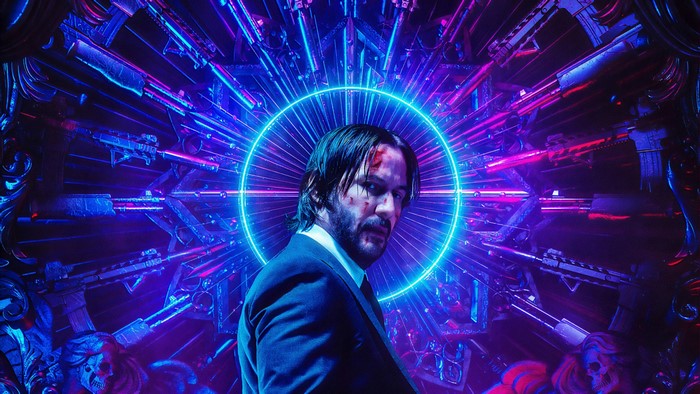 John Wick from John Wick: Chapter 3 – Parabellum with assault rifles