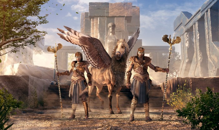 Assassin's Creed Odyssey Pegasus with Warriors