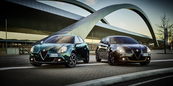 Two Alfa Romeo Giulietta Veloce cars