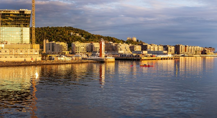 Waterfront buildings and construction in Oslo, Norway