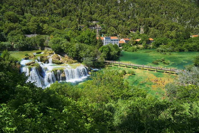 Krka National Park Waterfalls and Lake in Croatia