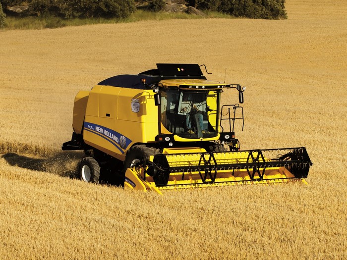 New Holland TC5.80 Combine Harvester in a Field