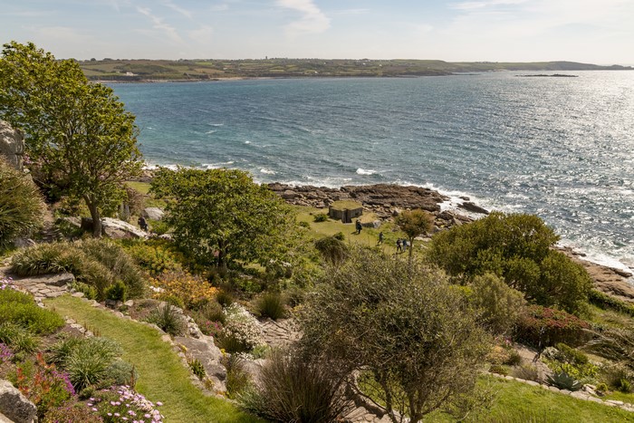 4K Coastline with Garden and Sea in the UK