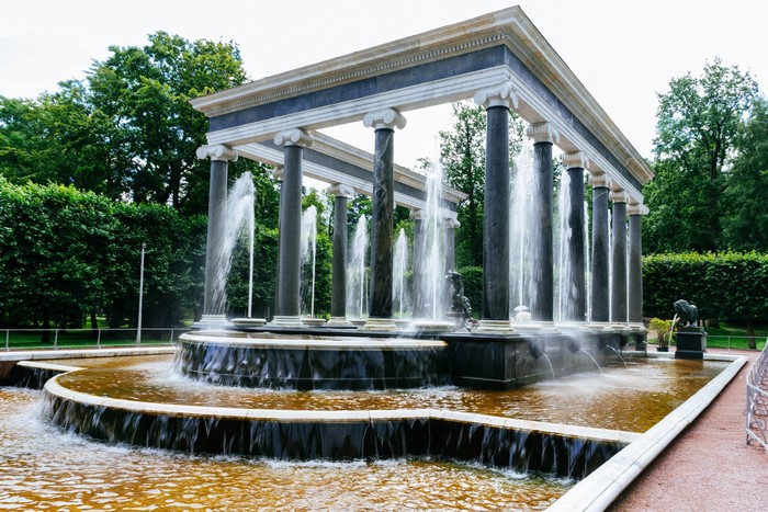 Grand Cascade fountain in Peterhof, Russia