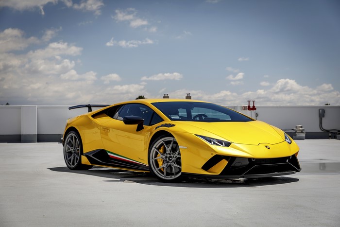 Yellow Lamborghini Performante Huracan