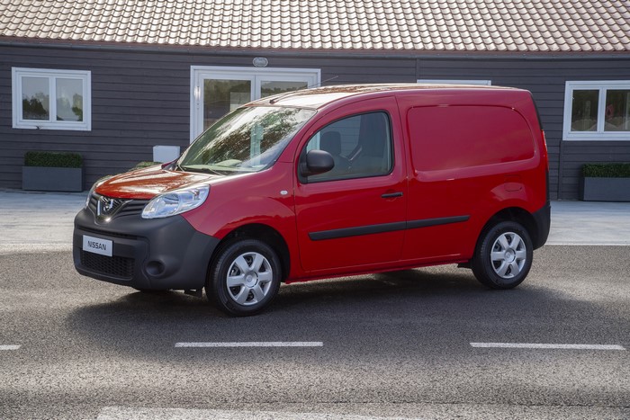 Red Nissan NV250 L1 Van