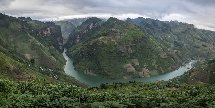 Ha Giang Vietnam Mountains River Fields 4K