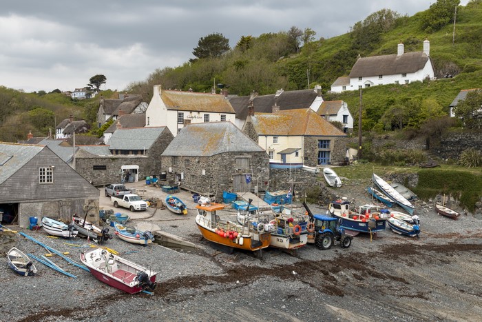 Cadgwith Cove United Kingdom Houses and Boats