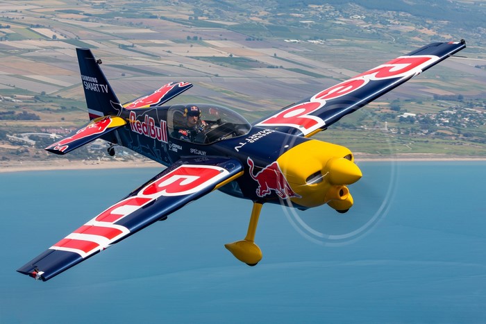 Red Bull Zivko Edge 540 airplane in flight