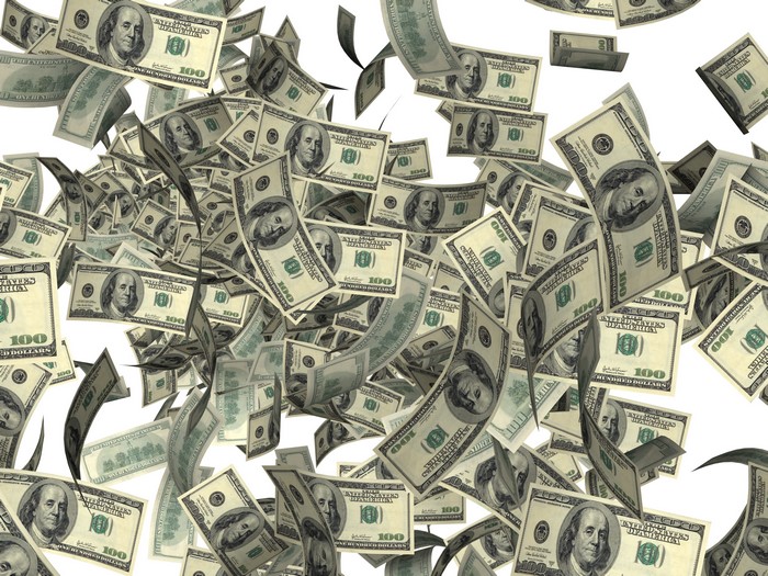 4K Many Dollars Banknotes