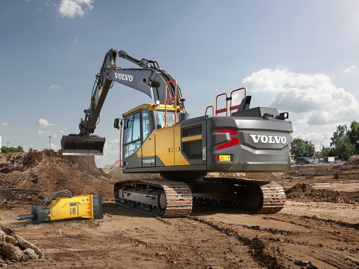 Volvo EC200E Excavator and Hydraulic Breaker