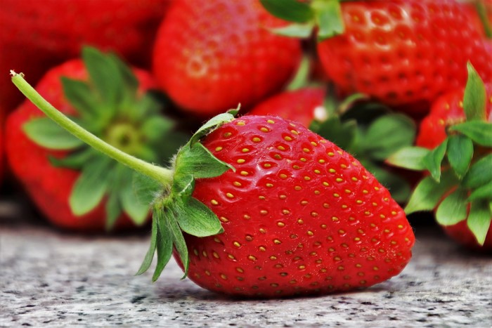 4K Strawberry Closeup