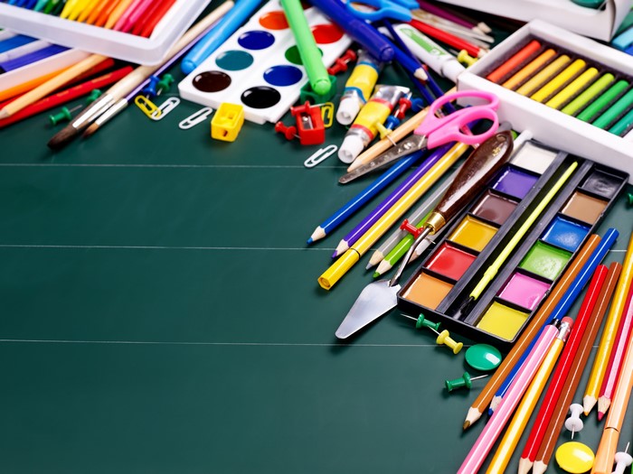 Colorful School Stationery and Art Supplies 4K