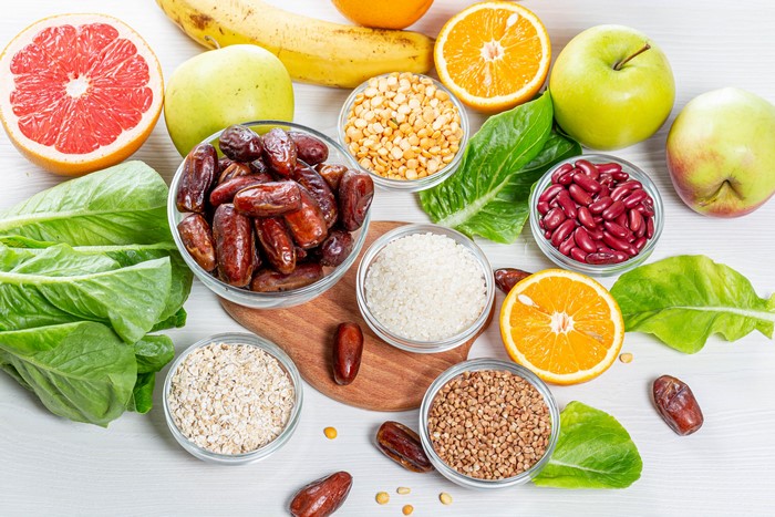 4K: Assortment of Fruits, Grains, and Legumes