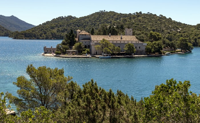 Monastery on St. Mary's Island, Mljet, Croatia