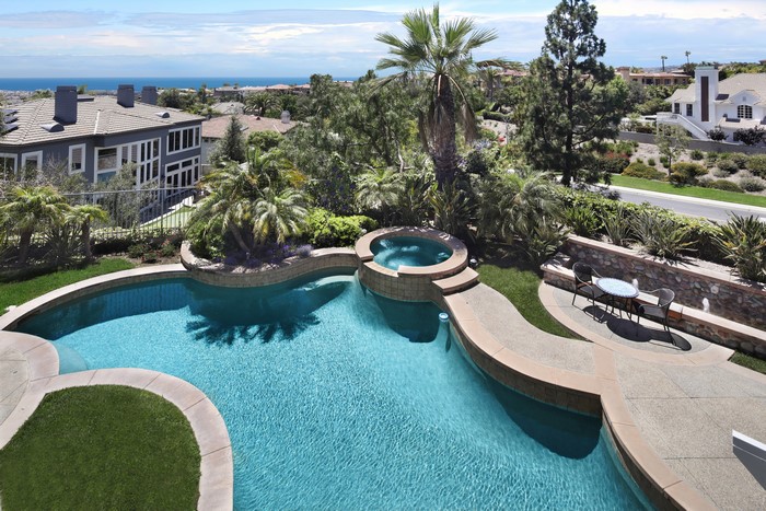 Luxury Pool and Spa with Ocean View in Laguna Niguel, USA