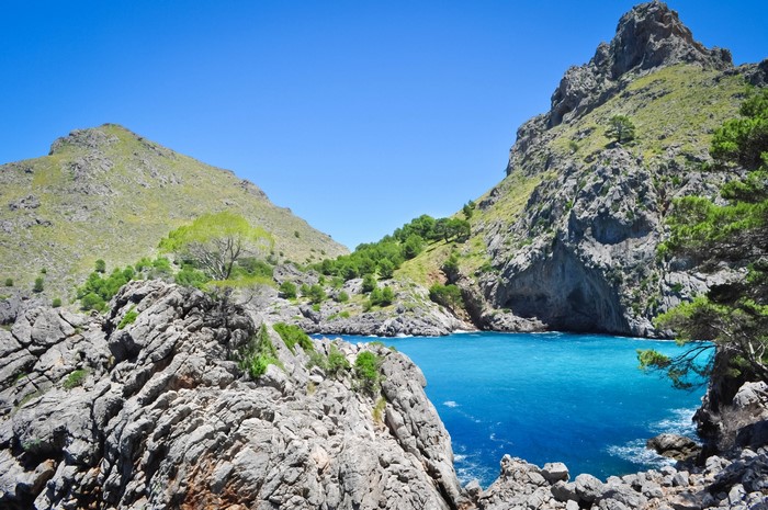 Sa Calobra Bay in Palma de Mallorca, Spain