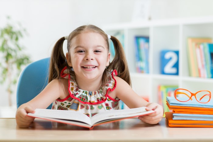 Girl reading a book
