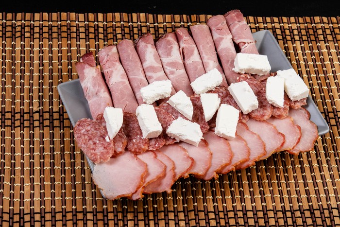 4K Sliced Ham, Sausage, and Cheese Platter