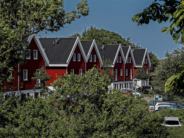 Red houses in Greetsiel, Germany