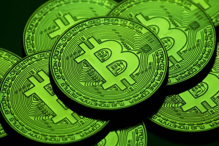 Green Bitcoin Coins