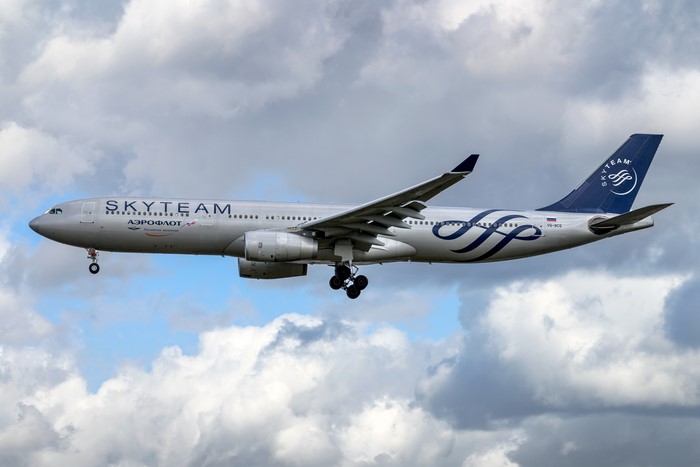 Aeroflot Airbus A330-300 SkyTeam Airplane