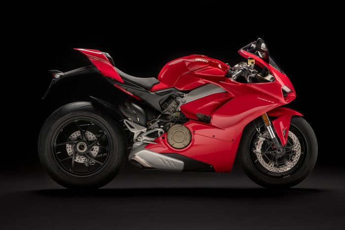 Red 2018 Ducati Panigale V4 S Motorcycle