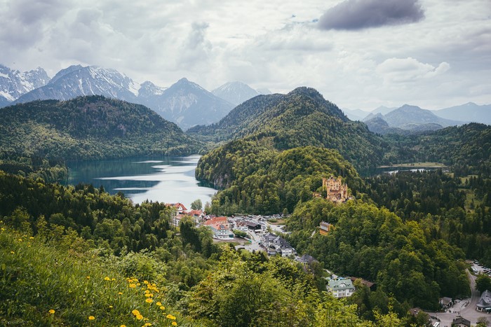 Hohenschwangau Castle and Alpsee Lake, Bavaria, Germany