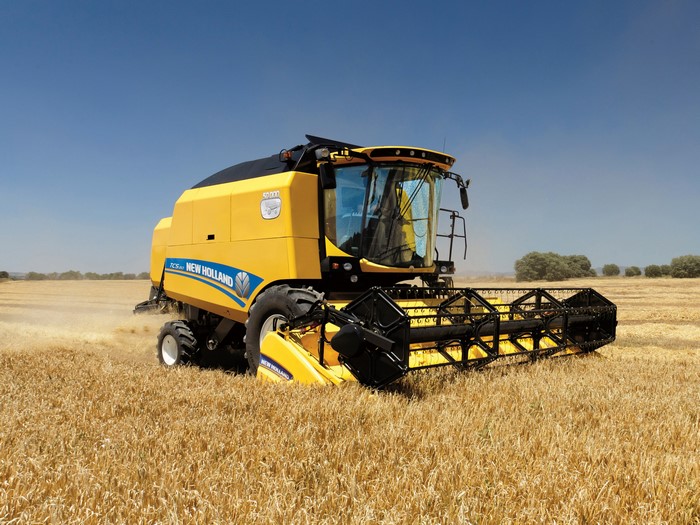 New Holland TC5.80 Combine Harvester in a Field