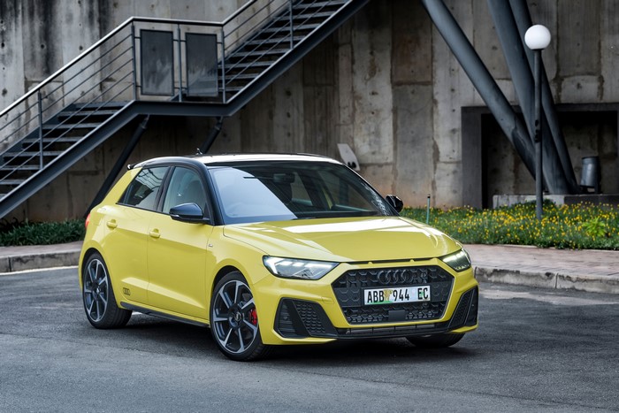 Yellow 2019 Audi A1 Sportback 40 TFSI S line