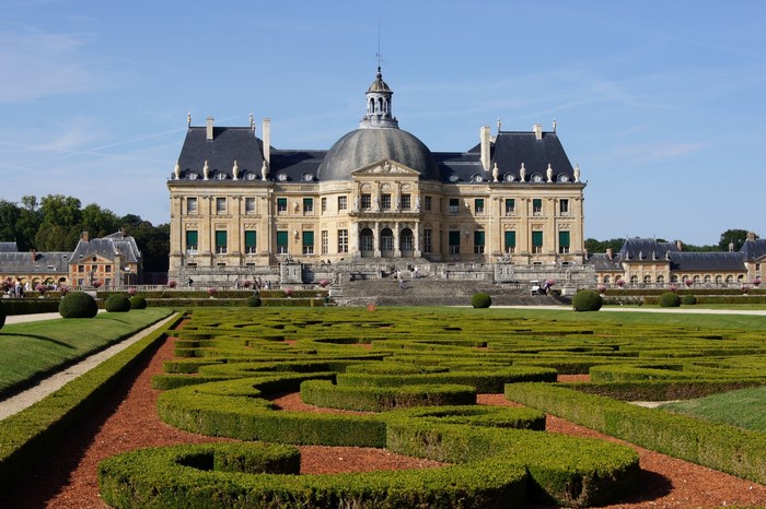 Chateau de Vaux-le-Vicomte formal gardens and palace